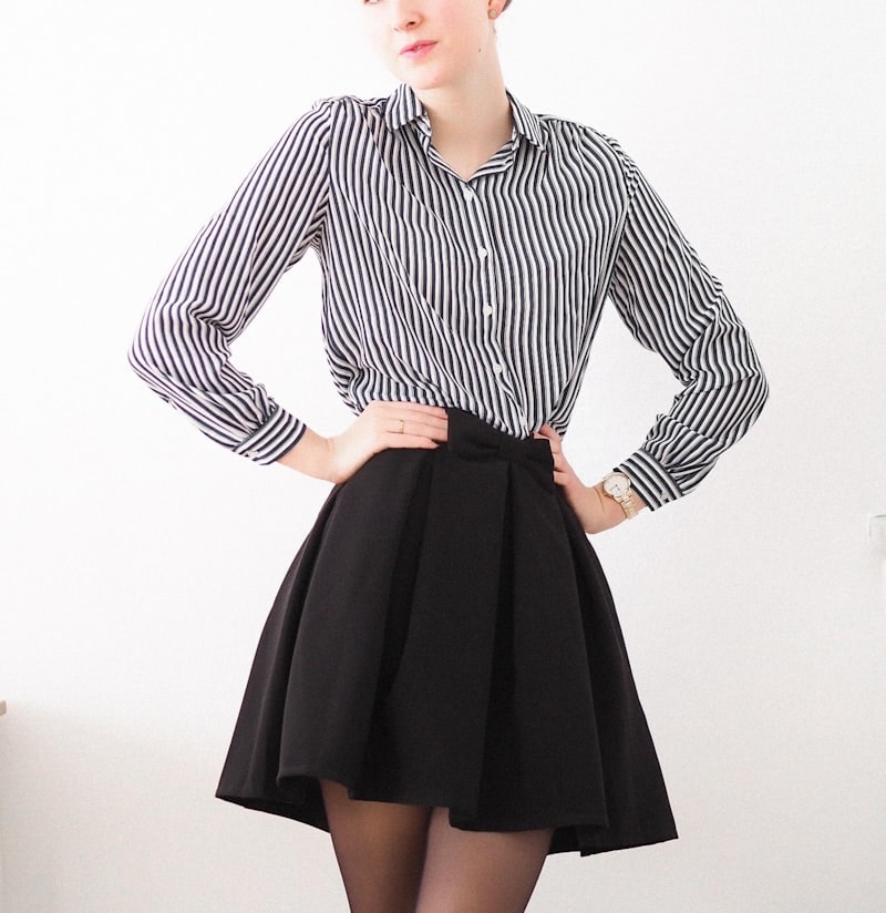 High-Waist Pleated Skirt